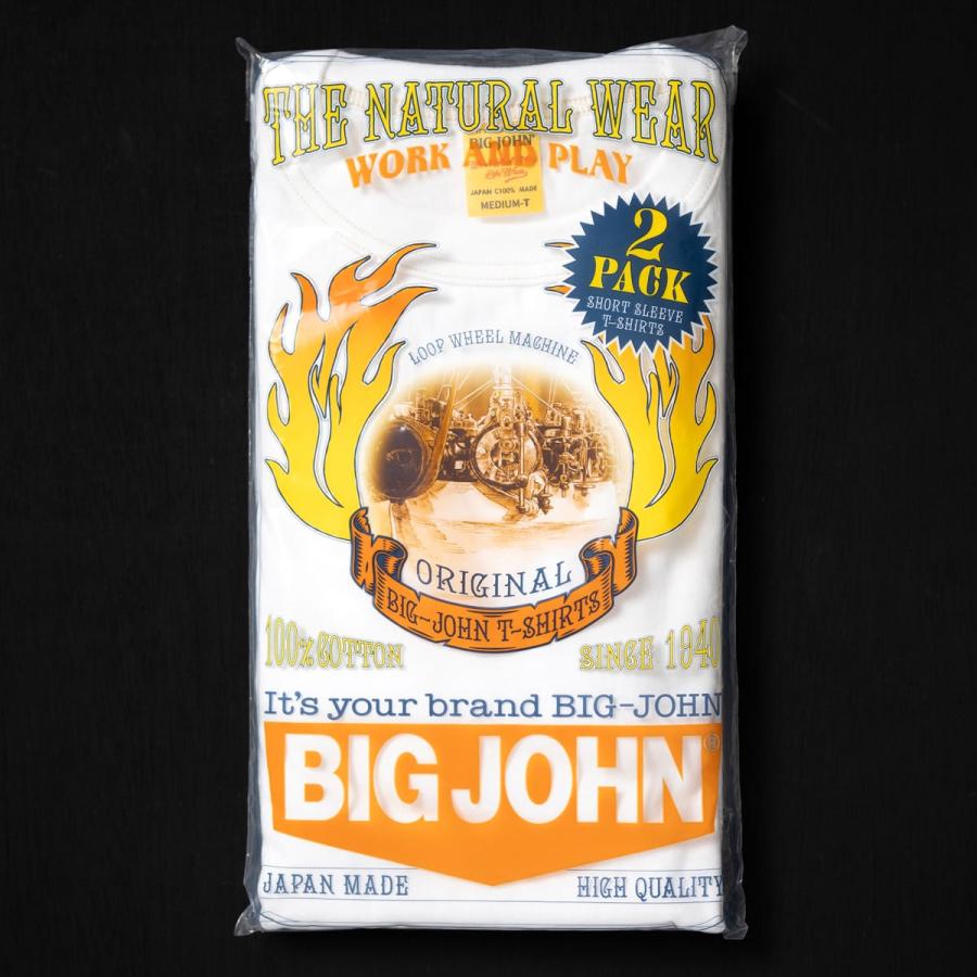 Big John（ビッグジョン） 2枚組 パックTシャツ 2パック 半袖 Tシャツ