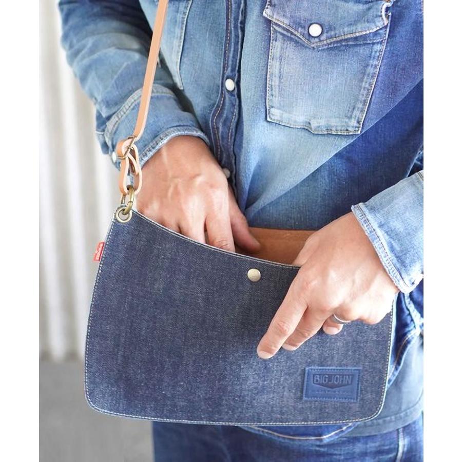 Big John（ビッグジョン） サコッシュバッグ デニム レザー カバン 鞄