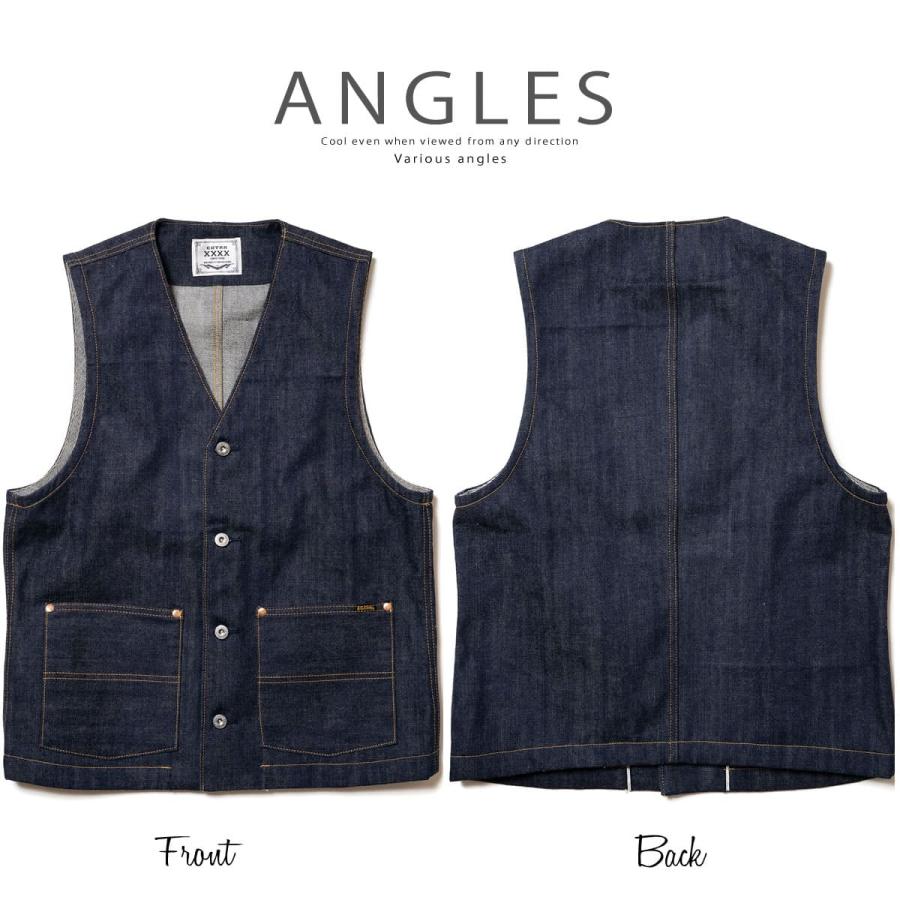 エディション／10oz ORGANIC DENIM デニムベスト デニムベスト キッズ ジャケット ミニロディーニ ラングラー PEACE