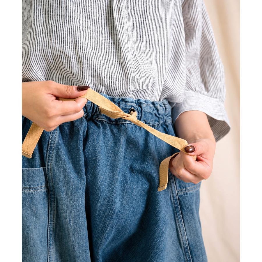 Brocante ブロカント ポムパンツ レディース デニムパンツ サルエルパンツ10ozデニム ゆったり ボリュームシルエット アーベン_bro_lpg | Brocante | 15