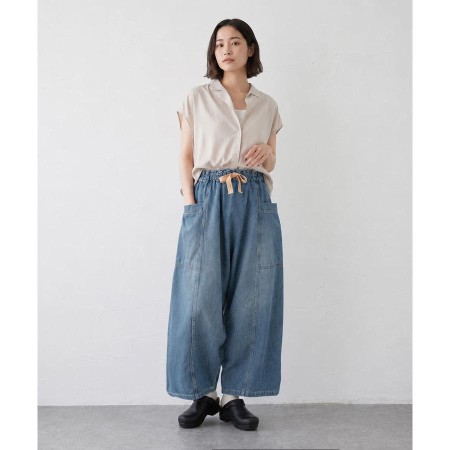 Brocante ブロカント ポムパンツ レディース デニムパンツ サルエルパンツ10ozデニム ゆったり ボリュームシルエット アーベン_bro_lpg | Brocante | 07