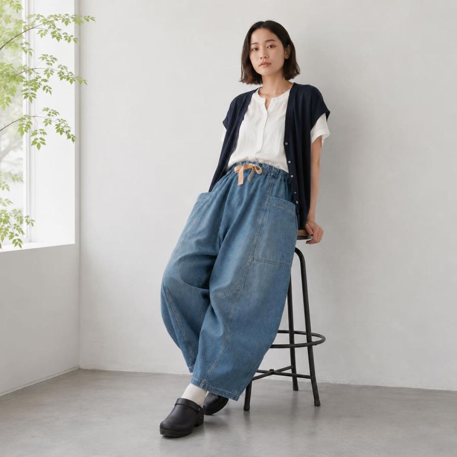 Brocante ブロカント ポムパンツ レディース デニムパンツ サルエルパンツ10ozデニム ゆったり ボリュームシルエット アーベン_bro_lpg | Brocante | 08