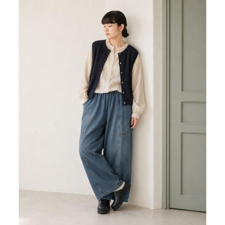 Brocante ブロカント ポムパンツ レディース デニムパンツ サルエルパンツ10ozデニム ゆったり ボリュームシルエット アーベン_bro_lpg | Brocante | 10