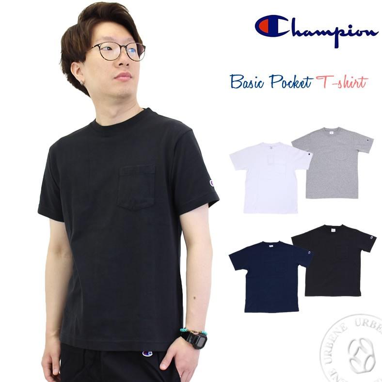 チャンピオン champion ベーシックチャンピオン クルーネック ポケットTシャツ ガーメントウォッシュ 無地 メンズ おしゃれ｜urbene