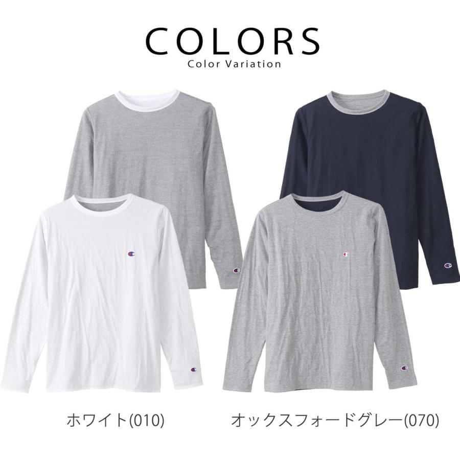 チャンピオン Champion リバーシブルTシャツ ロングスリーブ 長袖 サーマル ワッフル リンガーネック ベーシック 定番 メンズ レディース インナーTシャツ｜urbene｜07