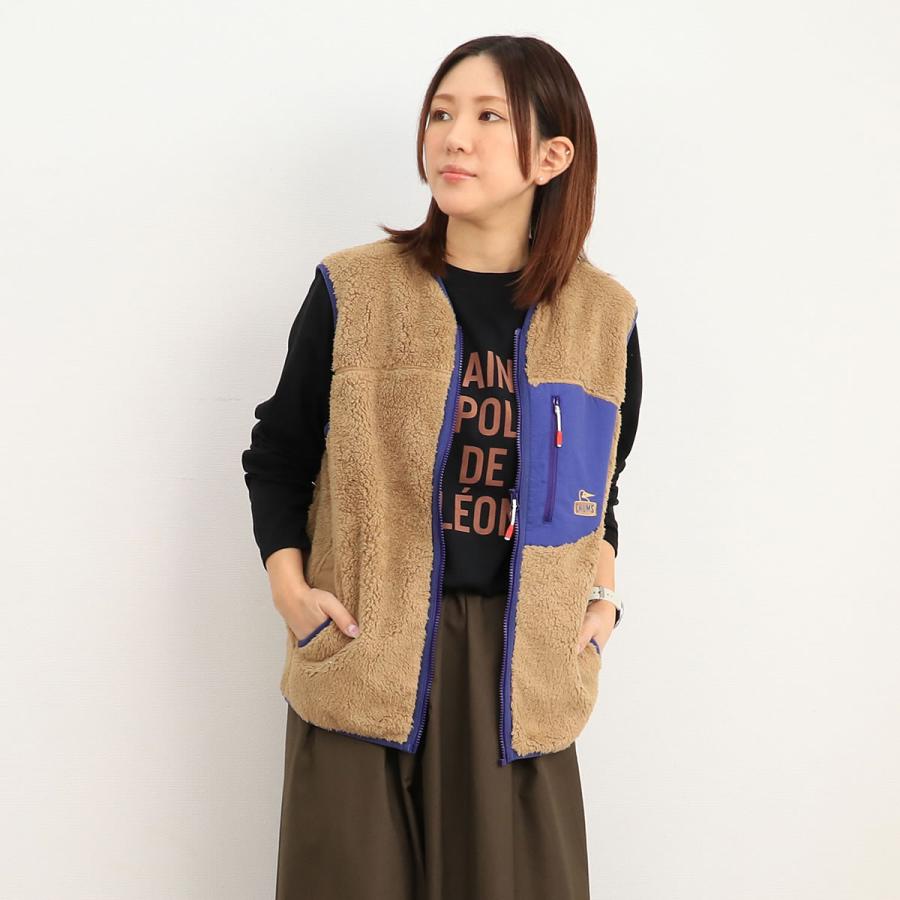 CHUMS（チャムス） アウター ボンディング フリースノーカラーベスト