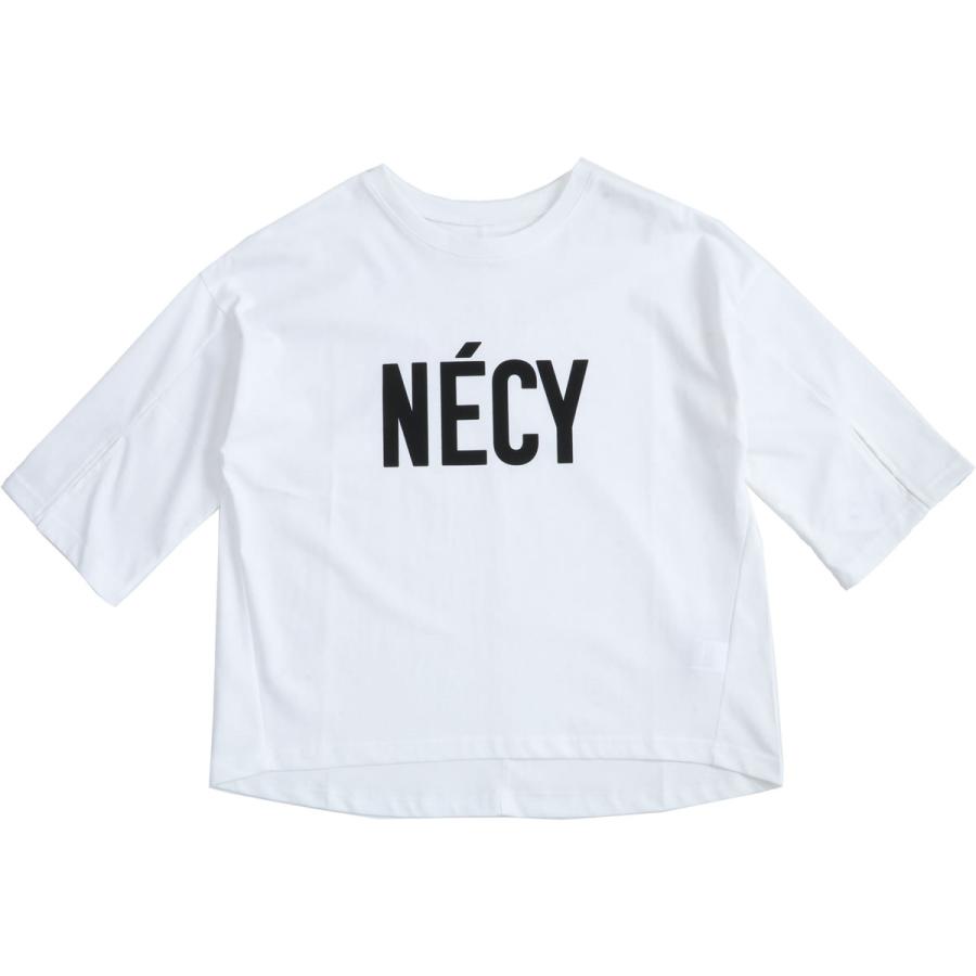 cloche クロッシェ CLOCHE スリットスリーブ7分袖Tシャツ「NECY