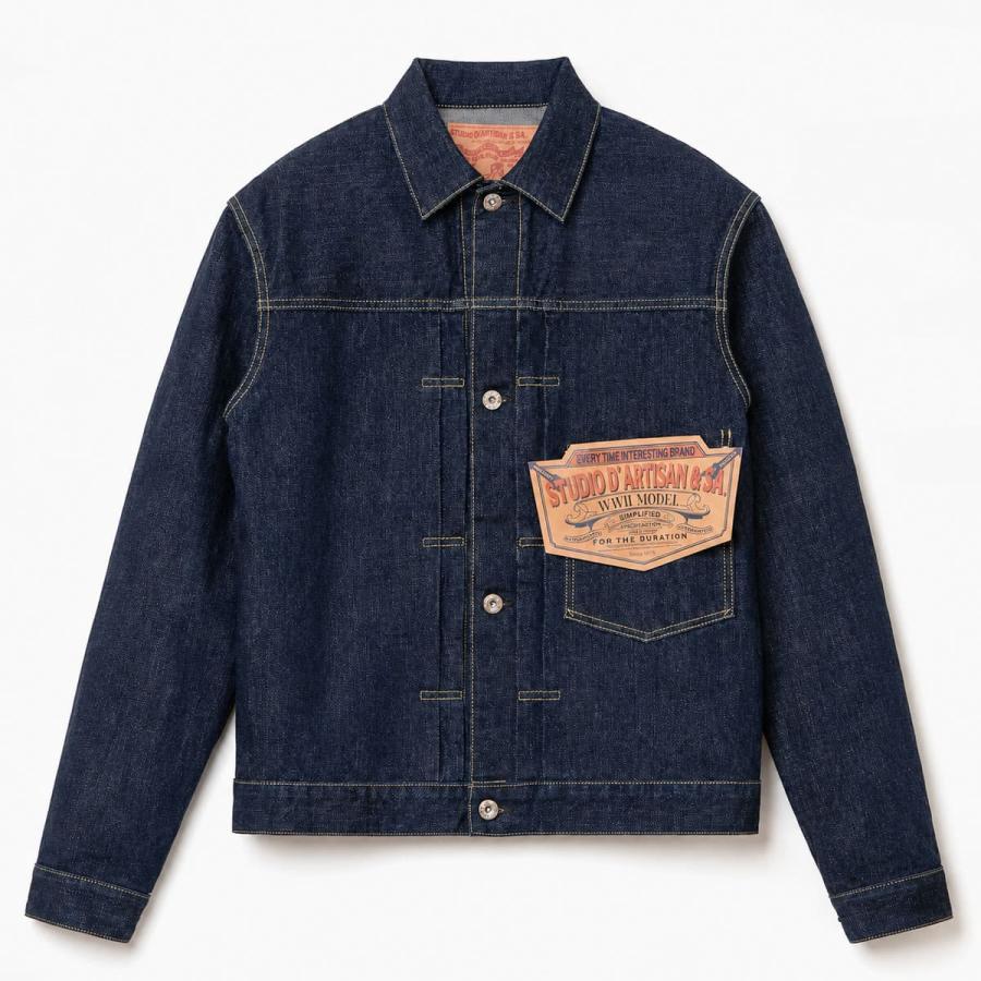 ステュディオ・ダ・ルチザン STUDIO D'ARTISAN D4677 16oz 大戦デニムジャケット メンズ セルヴィッジデニム Tバック_std_moj | STUDIO D'ARTISAN | 19