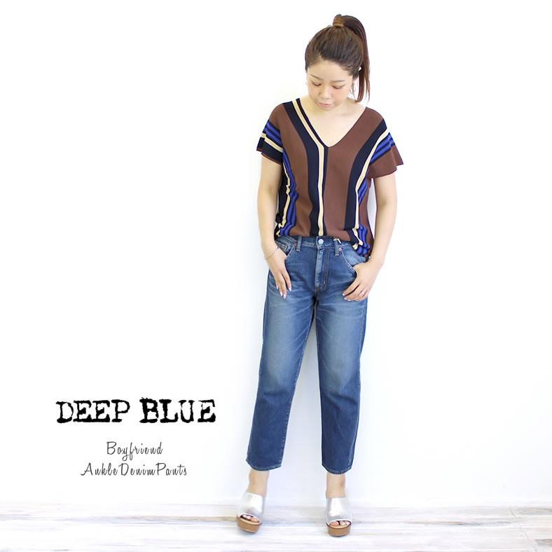 DEEP BLUE クロップドジーンズ ディープブルー Deep Blue デニム DEEP BLUE クロップドジーンズ ディープブルー Deep Blue デニム