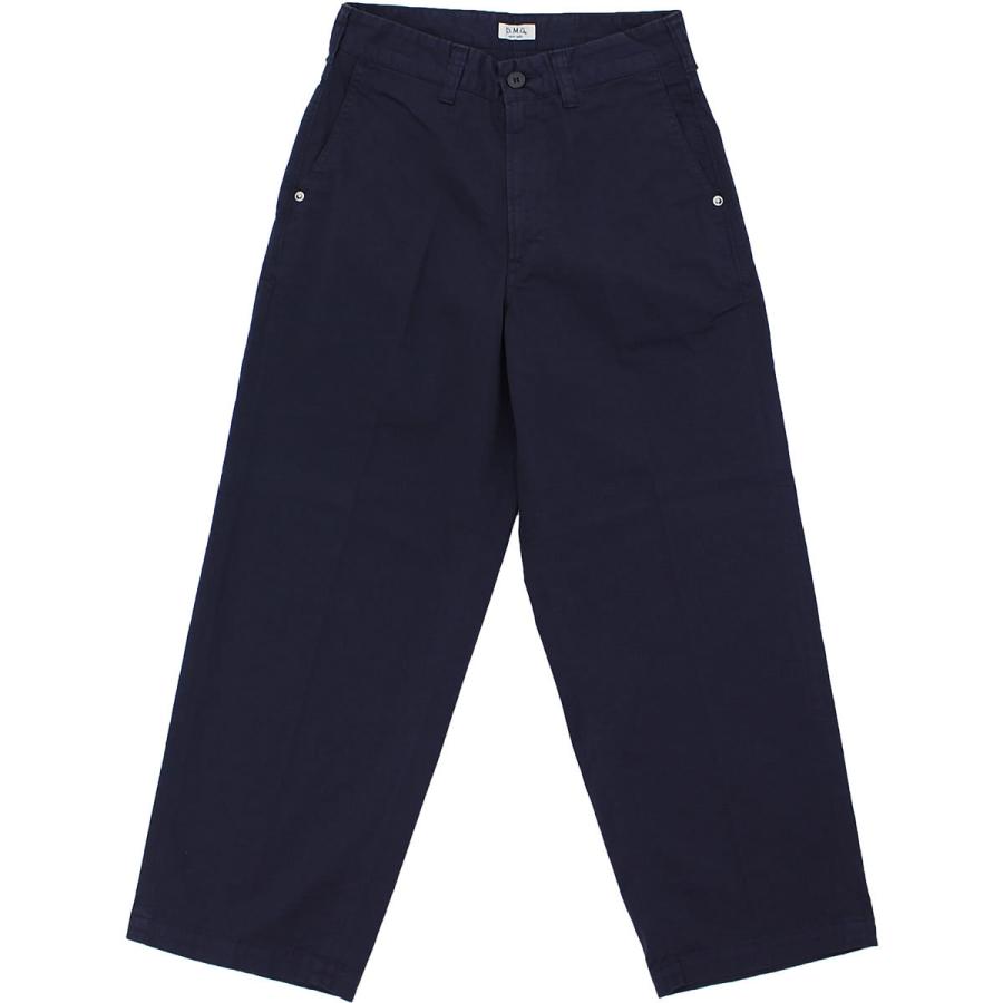 未使用　ドミンゴ　チノパン　レディース　パンツ　ネイビー D.M.G. ワイドクロップドパンツ ドミンゴ レディース ギャバ
