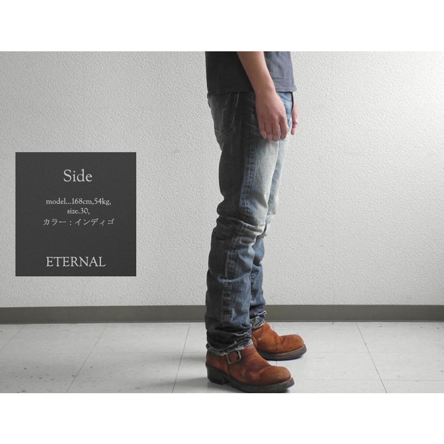 エターナル ジーンズ Eternal ユーズド加工 5ポケット ジップフライ