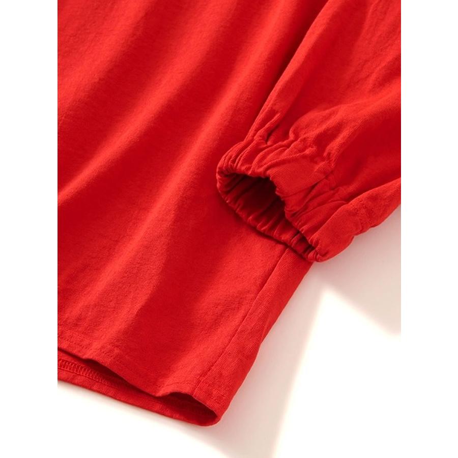 GOOD ON（グッドオン） メロウパフTシャツ 七分袖 ギャザー Tシャツ 