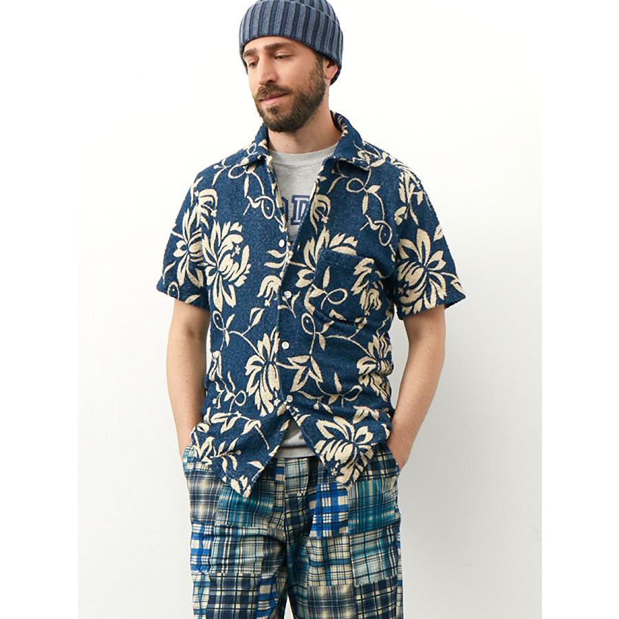 GOOD ON（グッドオン） 半袖 シャツ レトロフラワーダブルパイル