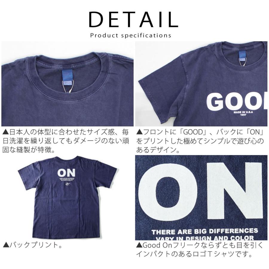 Tシャツ グッドオン GOOD ON 半袖 "GOOD ON" ロゴショートスリーブ ピグメントダイ メンズ レディース コットン 後染め カットソー｜urbene｜09