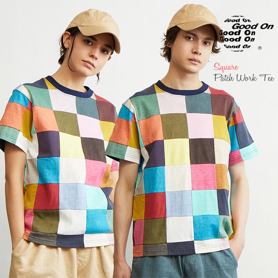 GOOD ON（グッドオン） 半袖Tシャツ ショートスリーブスクエアパッチ 
