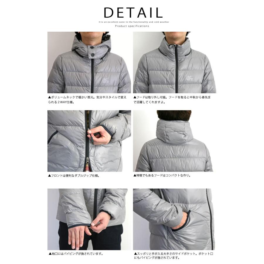 gym master（ジムマスター） ジャケット ダウン ジップ フード ライト