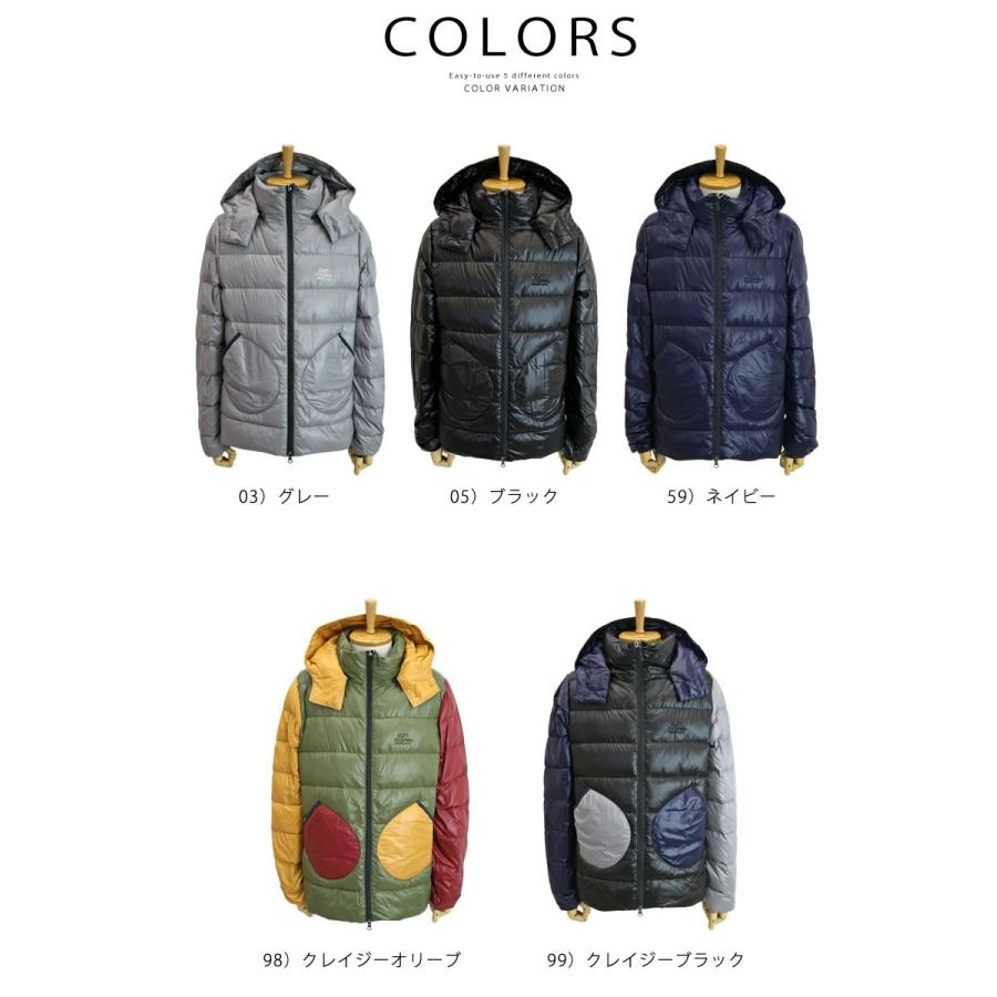 gym master（ジムマスター） ジャケット ダウン ジップ フード ライト