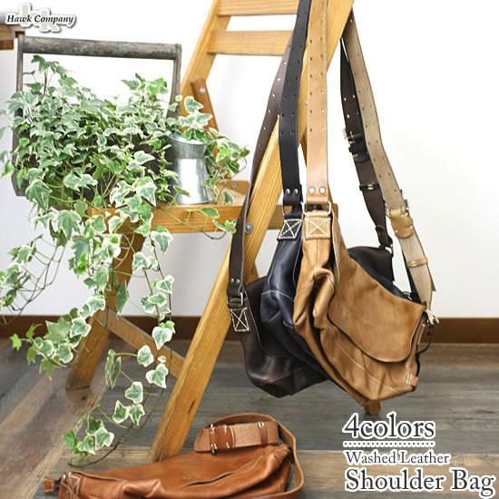 Hawk Company（ホークカンパニー） 鞄 ウォッシュド加工 レザー