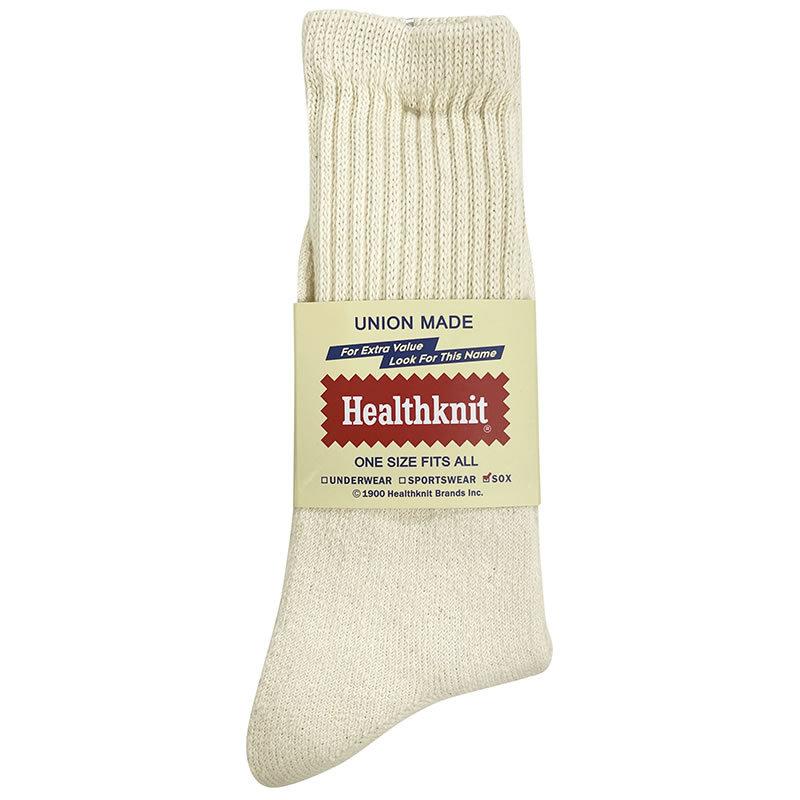 クルーソックス ヘルスニット 3足組 Healthknit 3P フルパイル 靴下 メンズ ハイカットソックス シンカーライン＆配色3本ライン ロングソックス | Healthknit | 10