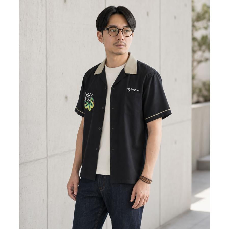 HOUSTON（ヒューストン） 半袖 スーベニアシャツ SKULL & SNAKE