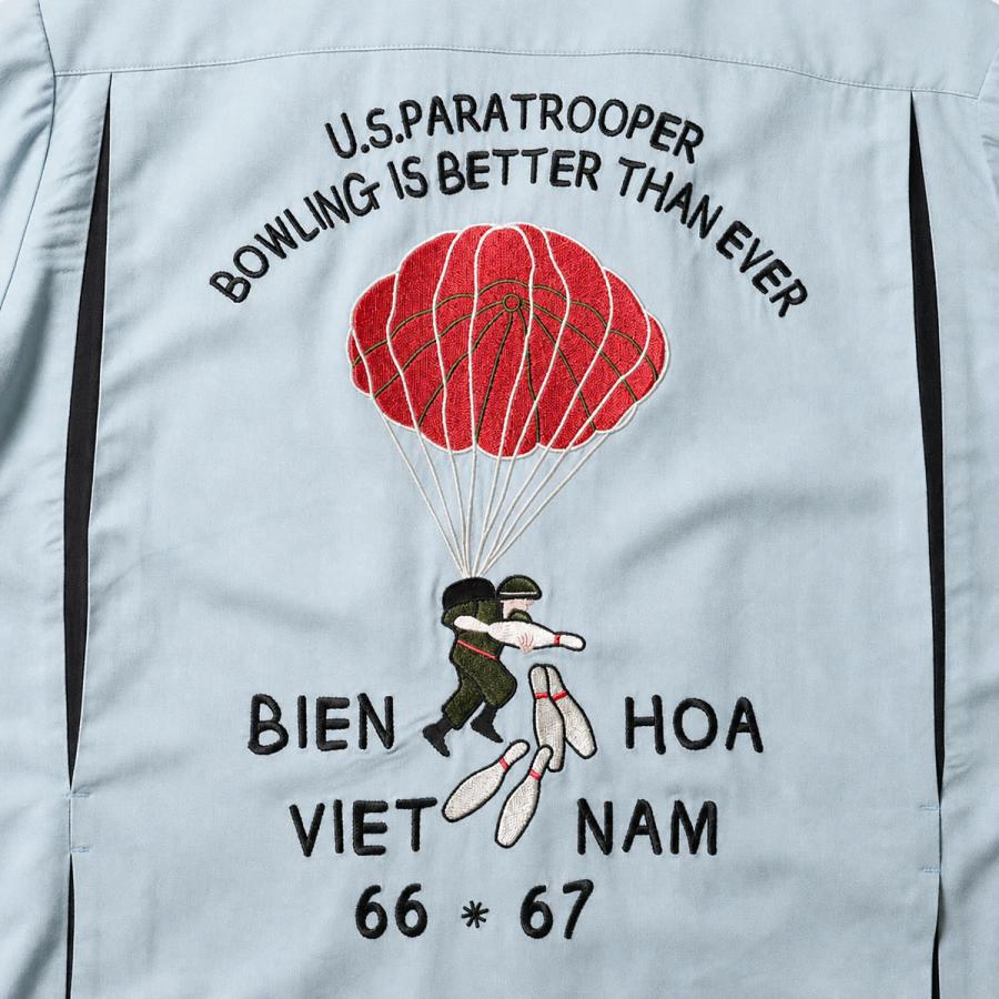 HOUSTON（ヒューストン） 半袖 ボウリングシャツ PARATROOPER