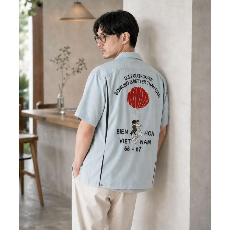 HOUSTON（ヒューストン） 半袖 ボウリングシャツ PARATROOPER