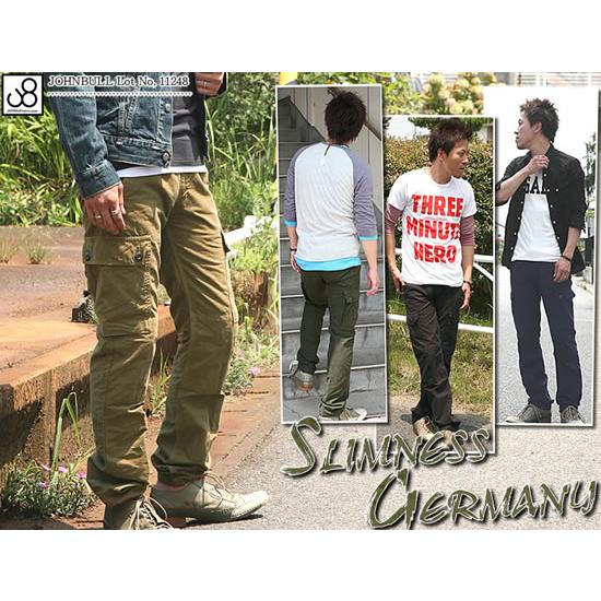 定価1.8万　未使用　ジョンブル　メンズ　カーゴパンツ　カーキ　サイズL ジョンブル メンズ カーゴパンツ Johnbull ストレッチ オックス