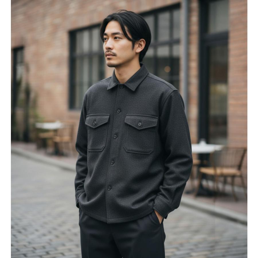 Johnbull（ジョンブル） 長袖シャツ メンズ プレスウォームCPOシャツ