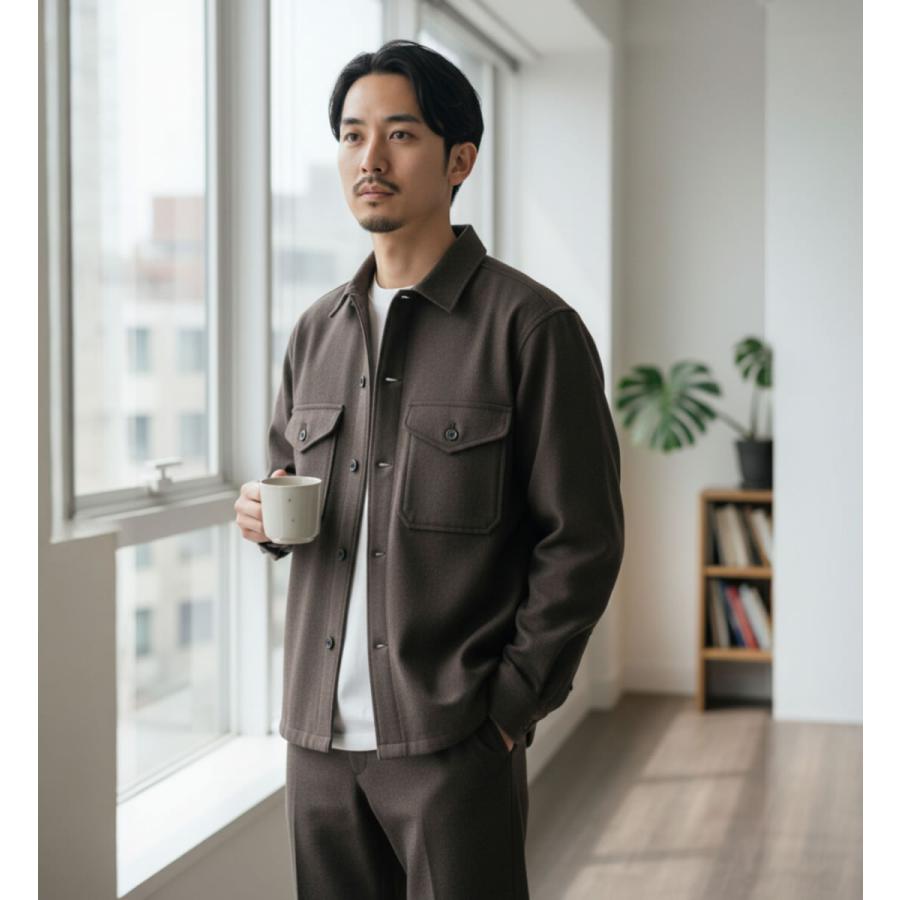 Johnbull（ジョンブル） 長袖シャツ メンズ プレスウォームCPOシャツ 