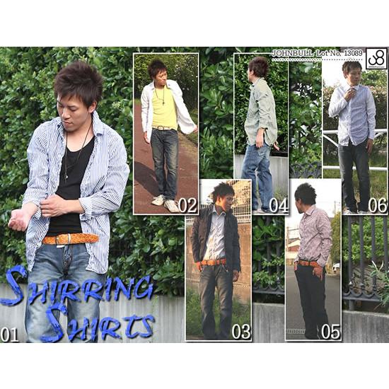 値下げ　ジョンブル　シャーリングストライプ　シャツ JOHNBULL - 【50%OFF中】Johnbull ストライプシャーリングシャツの通販
