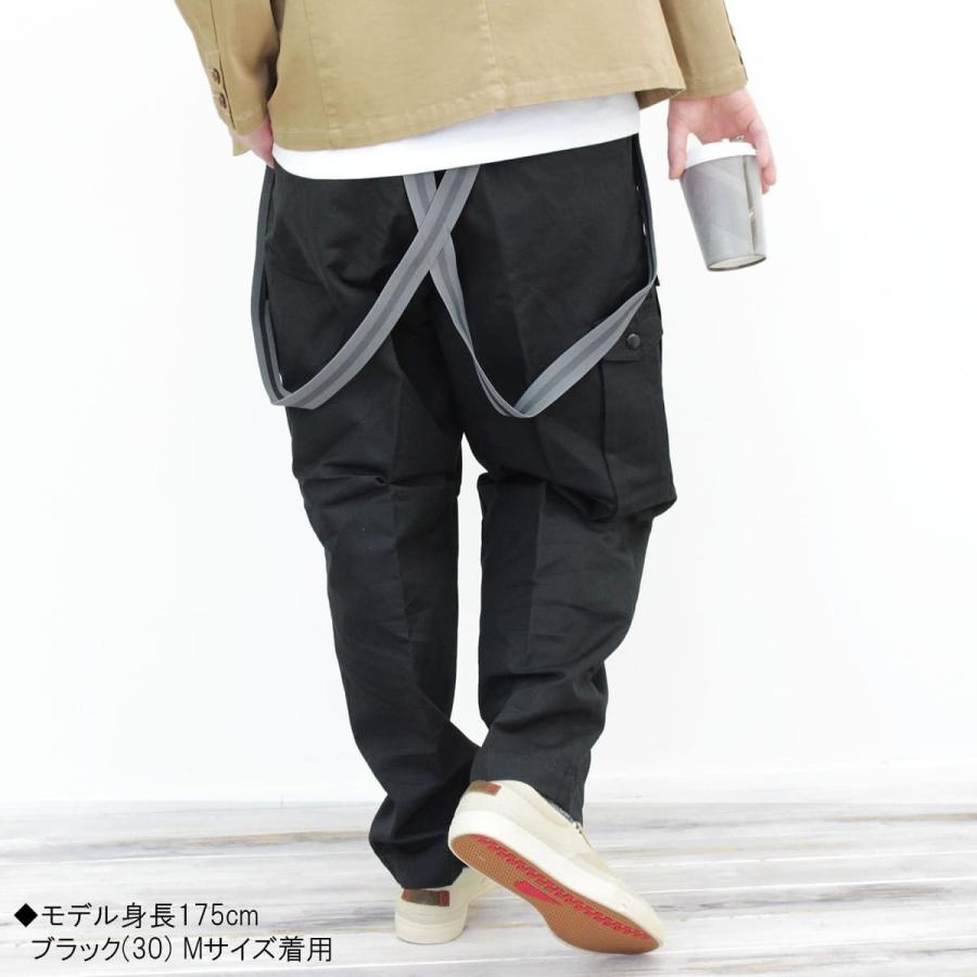 ジョンブル サスペンダーパイロットパンツ オリーブ M メンズ カーキ