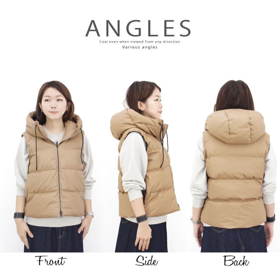 Johnbull（ジョンブル） レディース ダウンベスト フード ラグラン