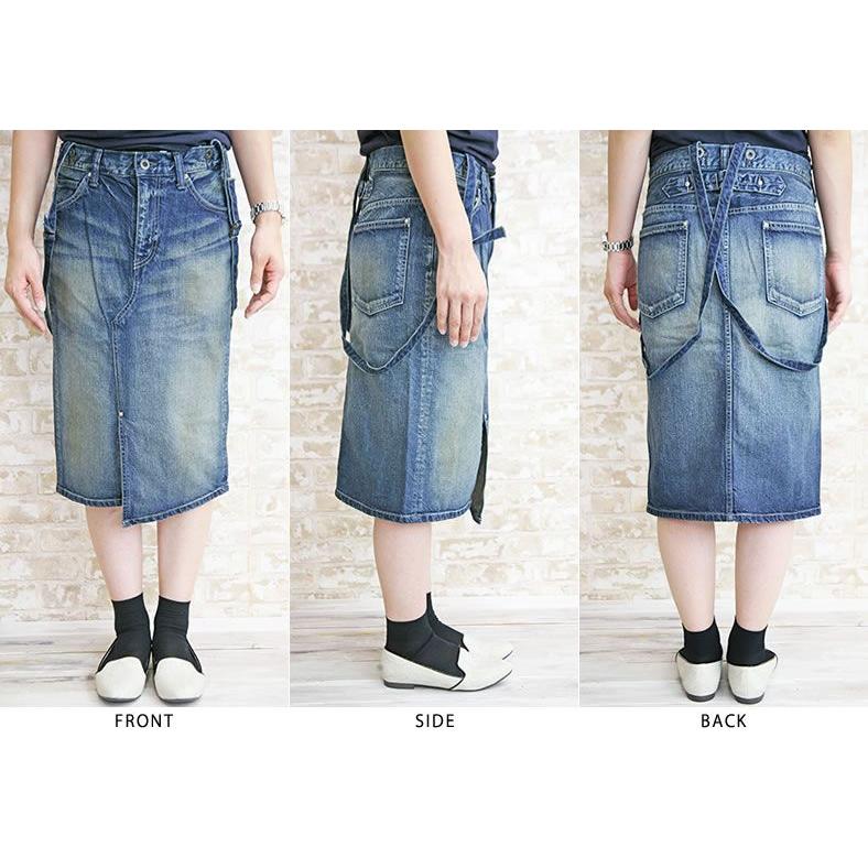 Johnbull（ジョンブル） レディース サスペンダー スカート デニム