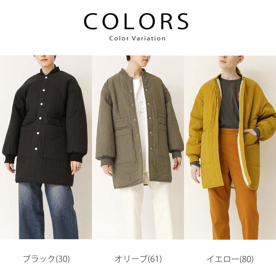 ボアキルトリバーシブルコート ジョンブル Johnbull ノーカラーコート