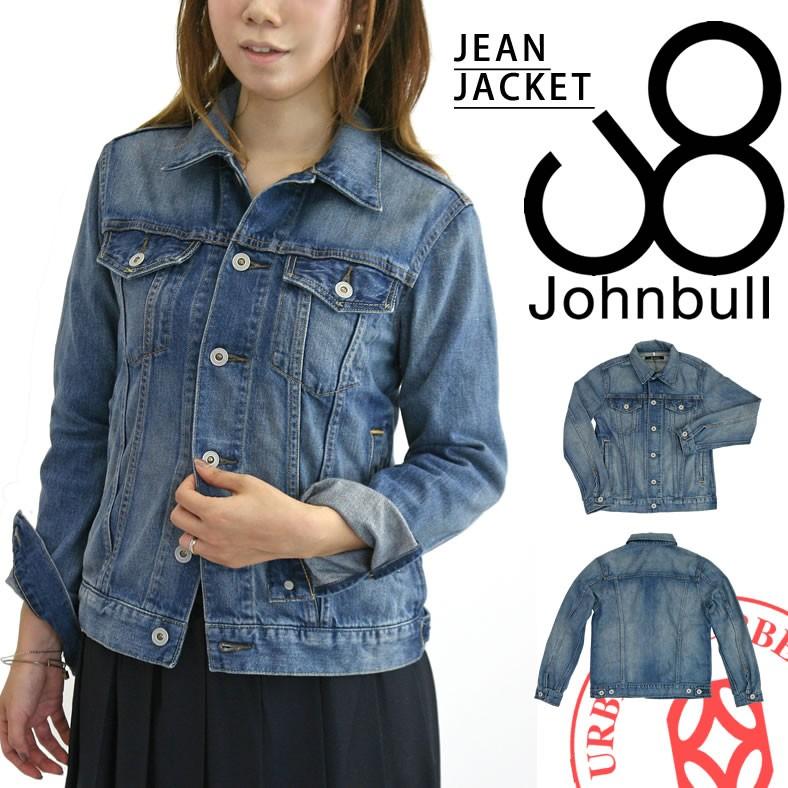 美品 Johnbull MA-1 デニム ユーズド加工 裏ボア L Johnbull（ジョンブル） レディース アウター 11oz ストレッチ