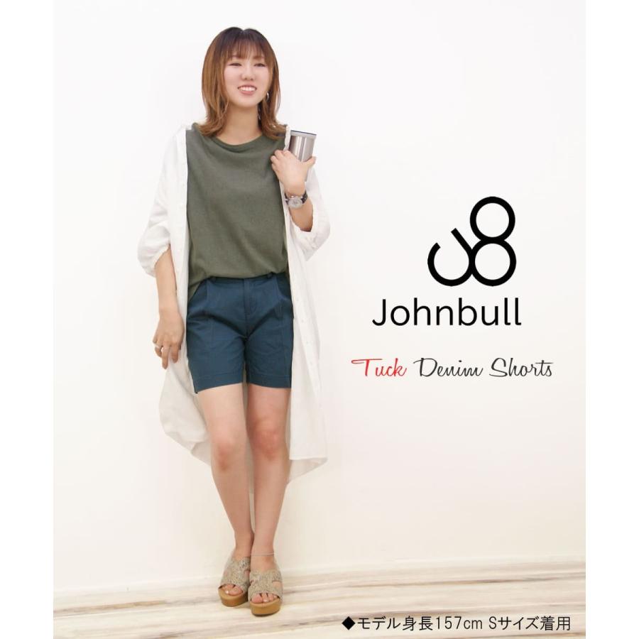 Johnbull（ジョンブル） レディース タック デニムショーツ ジーンズ