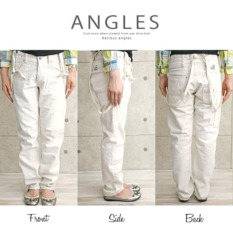 JOHNBULL ホワイトワイドフィットパンツ Johnbull ジョンブル パンツ メンズ テーパードアンクルパンツ