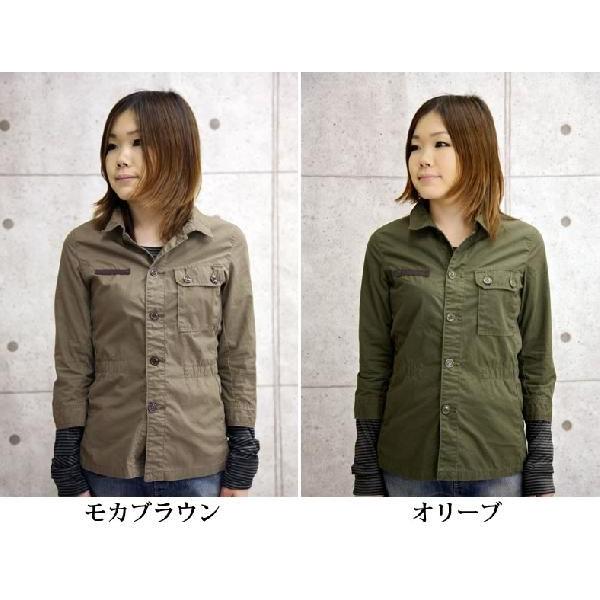 Johnbull ジョンブル 七分袖 ミリタリー シャツ ジャケット レディース 