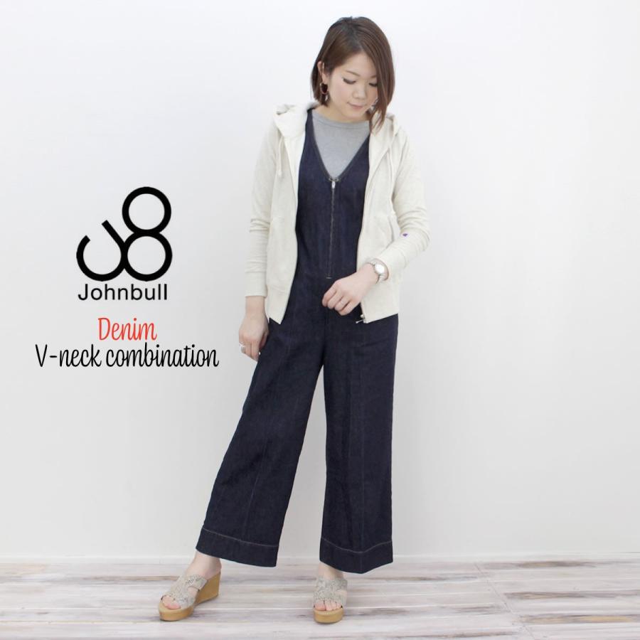Johnbull ジョンブル レディース デニムVネックコンビネゾン