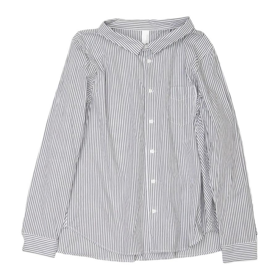 ケレン kelen コットン ストライプ柄 バック フレア ブラウス 長袖 シャツ Flann stripe フランストライプ レディース おしゃれ ワイドカラー 大人 新着｜urbene｜11