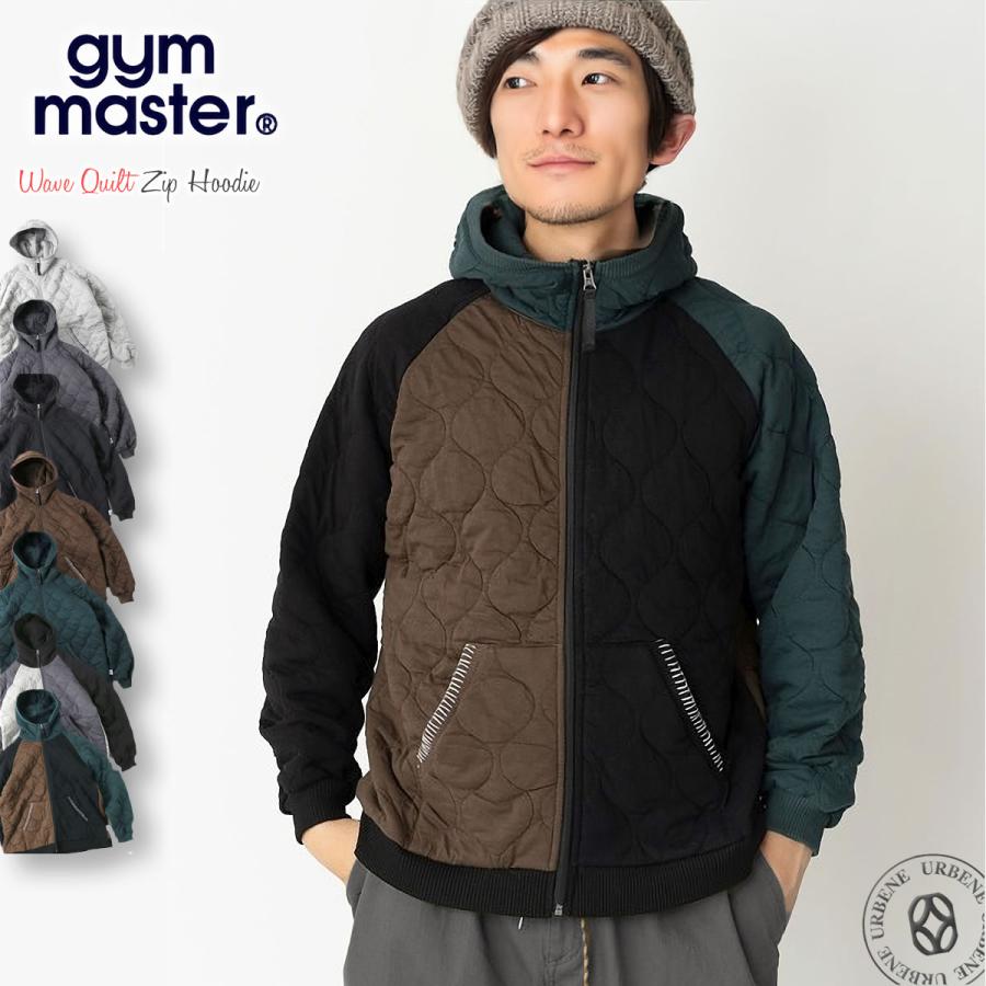 GYM MASTER キルティングジャケット ネイビー/ベージュ gym master（ジムマスター） ジャケット アウター ウェーブキルト