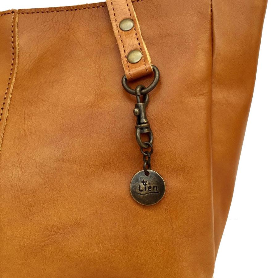 リアルレザー 手提げバッグ Lien リアン ベンガルカーフレザーチャーム