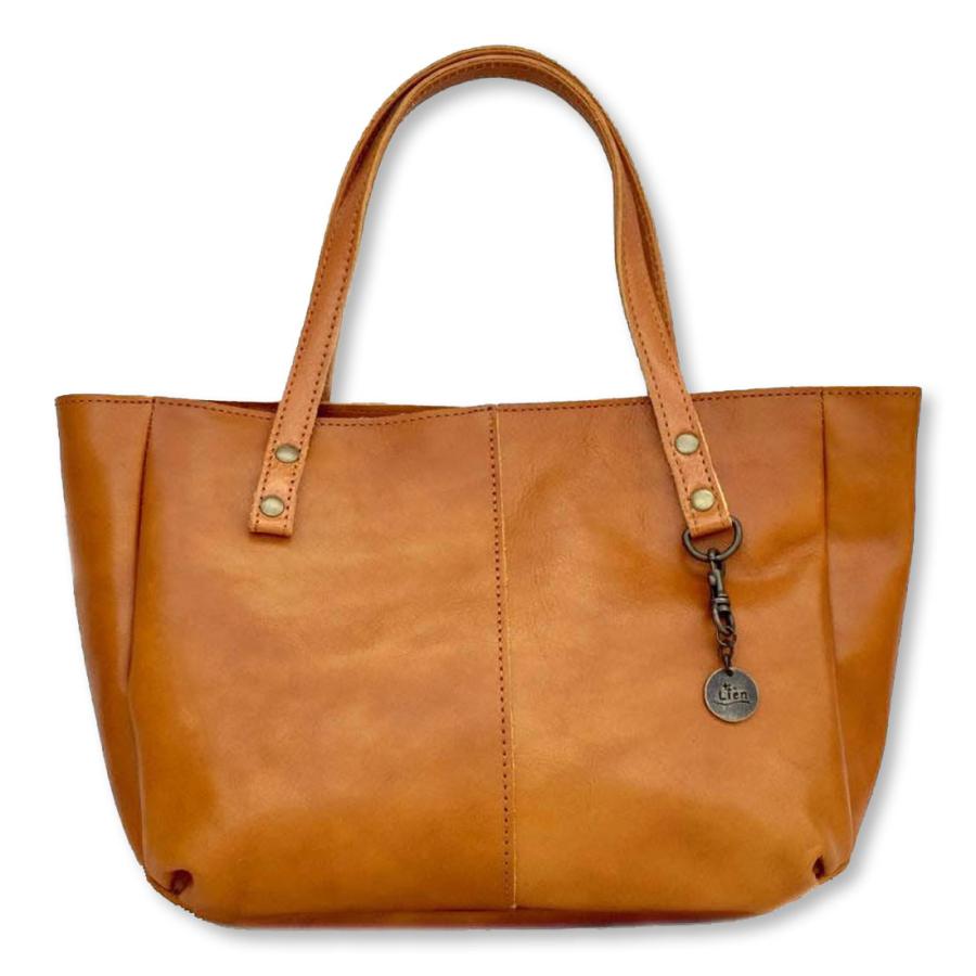 リアルレザー 手提げバッグ Lien リアン ベンガルカーフレザーチャーム