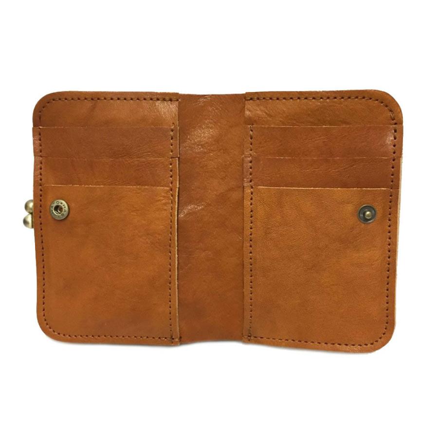 財布 Lien リアン コルドレザー がま口 2つ折り財布 ジャパンレザー