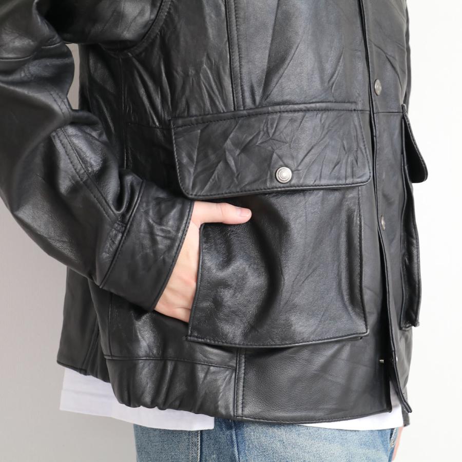 着用2回】modem design レザージャケット 本革 サイズ2 黒 タグ付 modem design > Leather Flight Jacket / レザー ジャケット | ＆MORE
