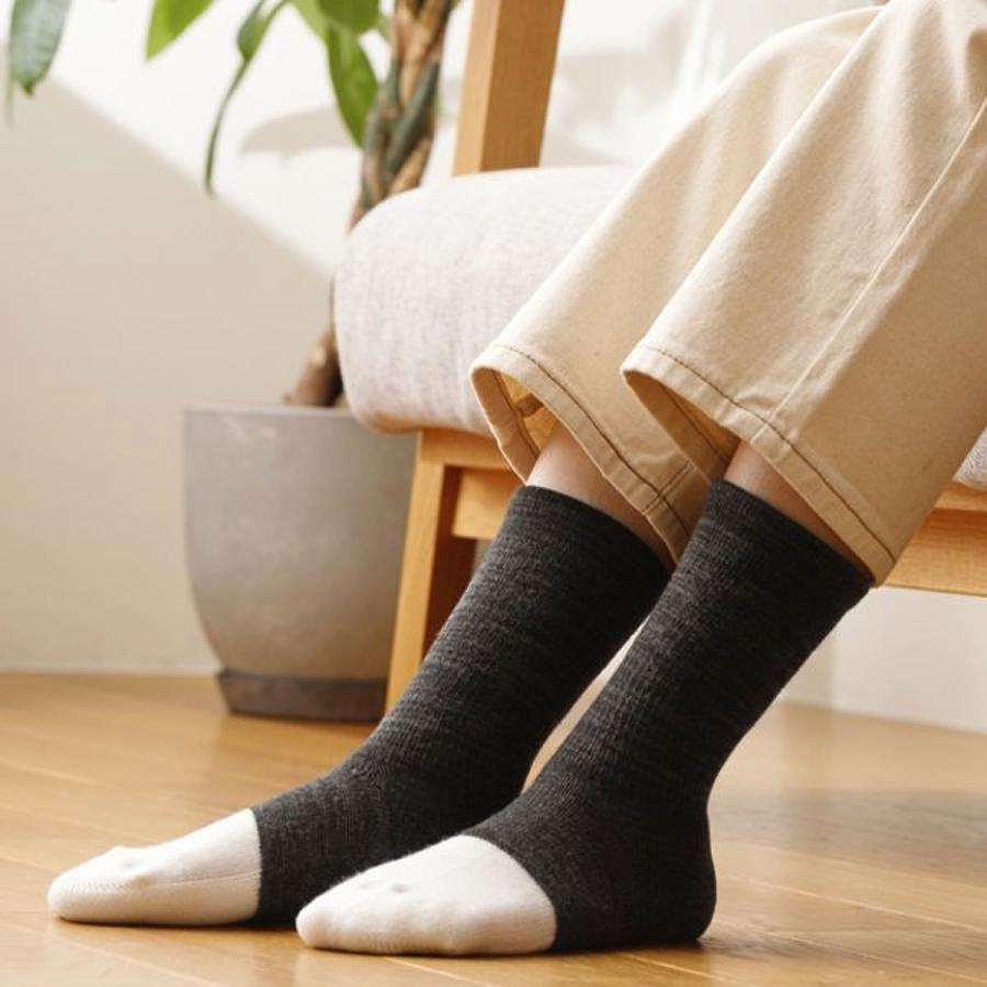 rasox（ラソックス） 吸湿発熱素材 ニューウォーム クルーソックス