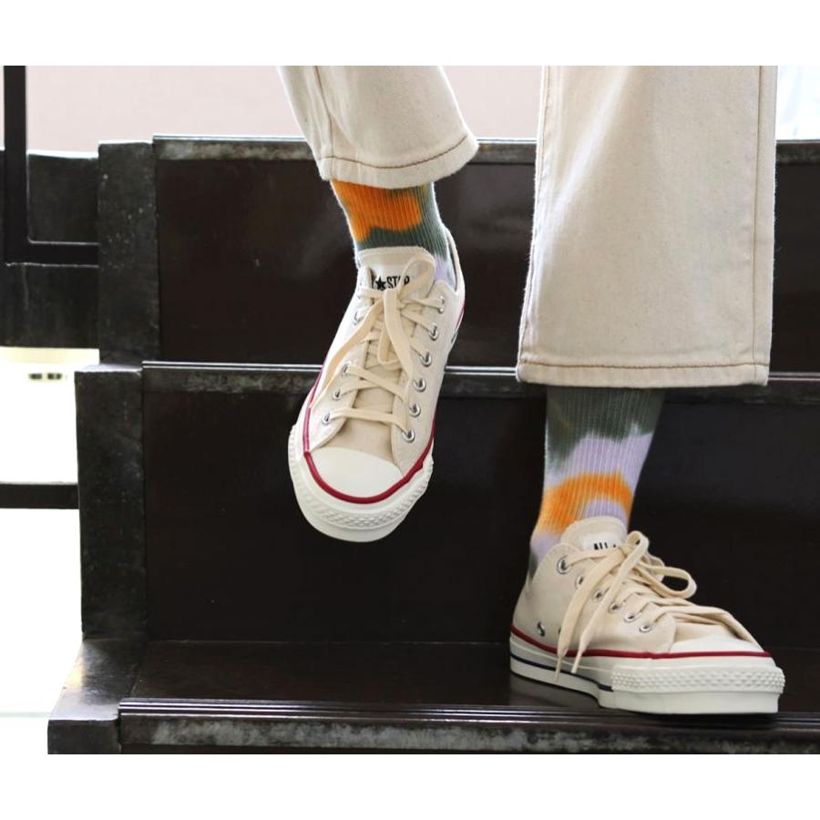 クルーソックス ラソックス rasox タイダイ カジュアルソックス クルー丈 タウン アウトドア 靴下 メンズ レディース L字型 履きやすい オシャレ 厚手 | rasox | 08