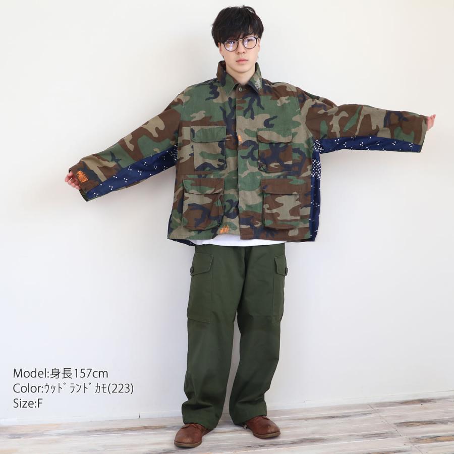 1点物 迷彩ミリタリージャケット リメイクM