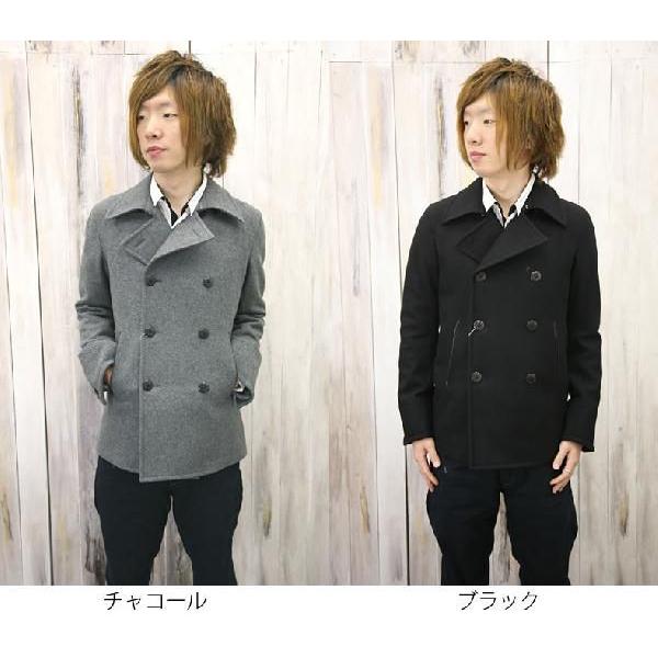 【SLICK】メンズ Pコート SLICK（スリック） カシミアウールメルトンPコートピーコート