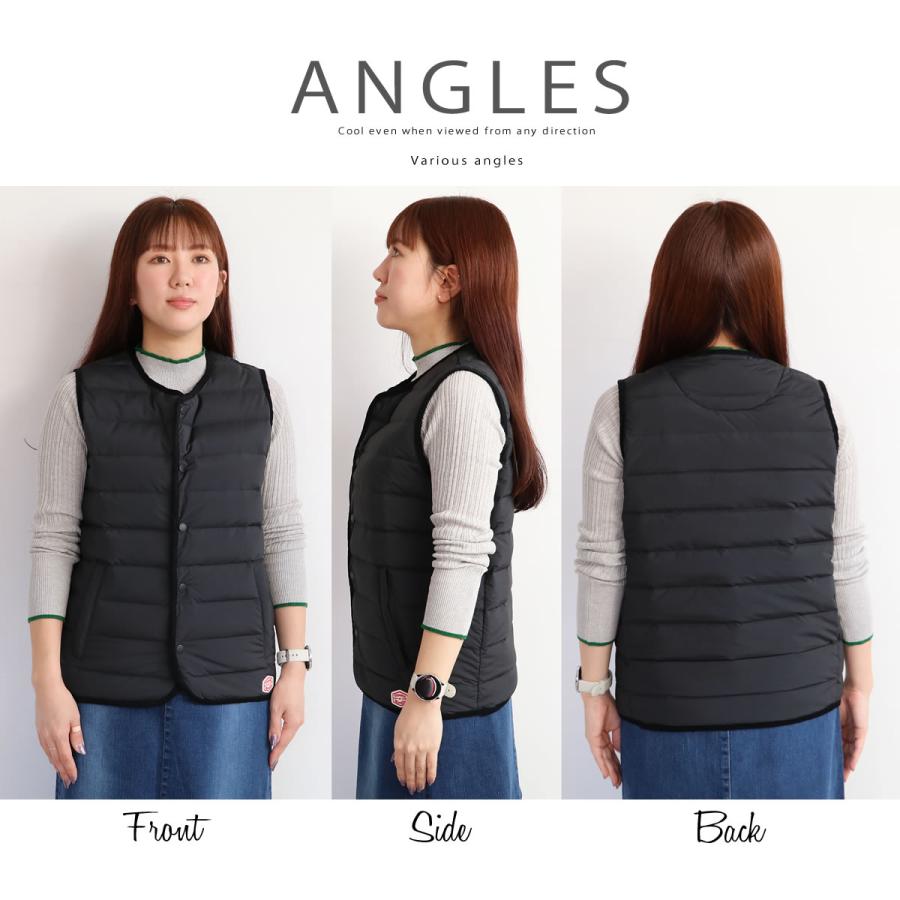 ヴァンソン エ ミレイユ ノーカラー ステッチレス ダウン ベスト VINCENT ET MIREILLE ヴァンソン エ ミレイユ ステッチレス